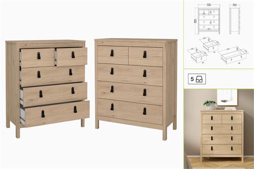 COMODA MDF 79661 HLHL MDF 82,3X38,4X98,9