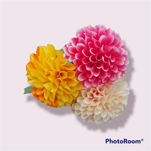 2651 DÁLIA AMARELO/FUCSIA/CORAL 60CM