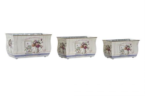 LD-194555 FLOREIRA MTL SET3 31X18X17,50 ROSA