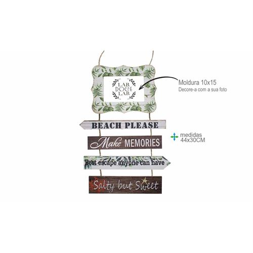 BD-74014 PLACA PAREDE MDF c/ MOLDURA 44x30cm