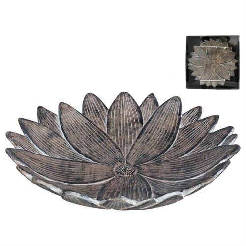 42909 BANDEJA FLOR CINZA 20.00 X 20.00 X 4.00 CM