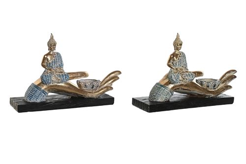 FD-205790 FIGURA RESINA 25,7X8X16 HAND BUDDHA DECAPÉ 2 MOD