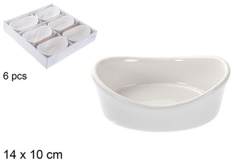 113519 TAÇA CERAMICA OVAL 14X10CM