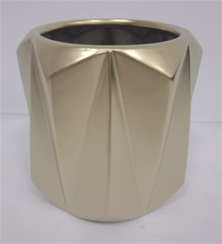 103931297 VASO CERAMICA DOURADO 16x16x15cm