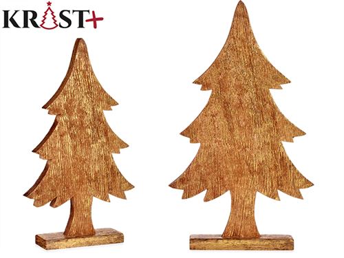 84574 ARVORE NATAL MADEIRA OURO 50CM