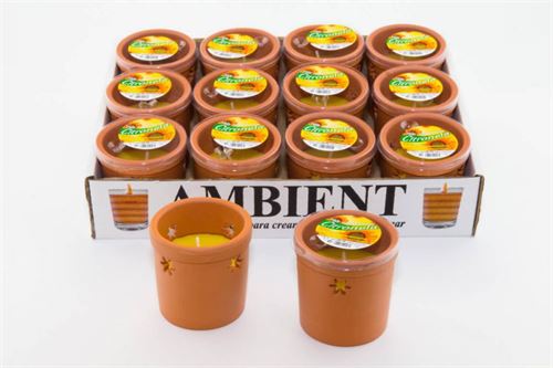 916512 VELA CITRONELLA VASO TERRACOTA ESTRELLAS