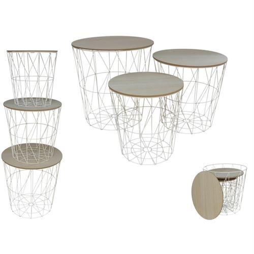 221717 MESA É CESTO JULIA X3 39.5X41CM