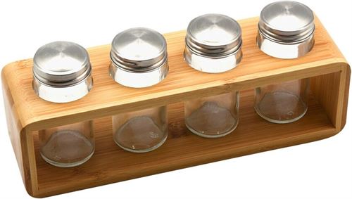 19910261 CONJUNTO DE ESPECIARIAS BAMBU 37,5X7,5X11CM