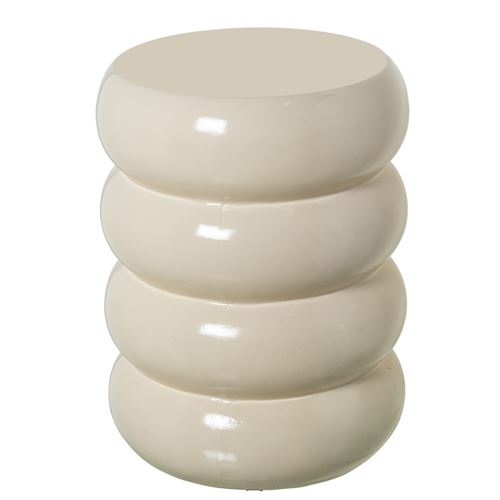 53241 MESA AUXILIAR FIBRA VIDRO CREME 50CM