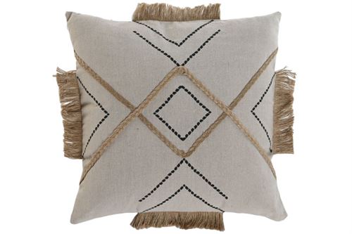 TX-213594 ALMOFADA POLIÉSTER ALGOD O 45X45CM 420 GR. BEGE