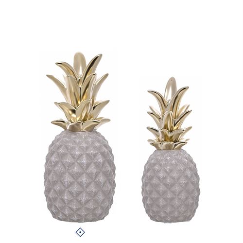 ANANAS CERAMICA GOLDEN NATURE 23CM