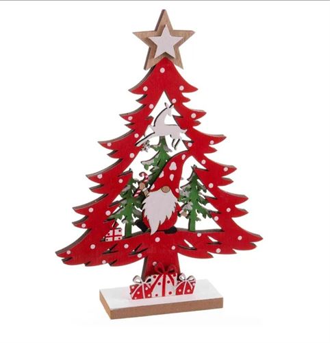721523 ÁRVORE PAI NATAL MADEIRA NATURAL 17 X 4,20 X 24 CM