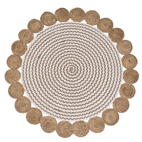 802479 CARPETE NATUR V YUTE NATURAL 120 X 120 X 0,50 CM