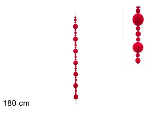 455600 GRINALDA VELUDO VERMELHA 180CM