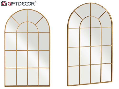 ESPELHO JANELA CURVA DOURADO 120CM
