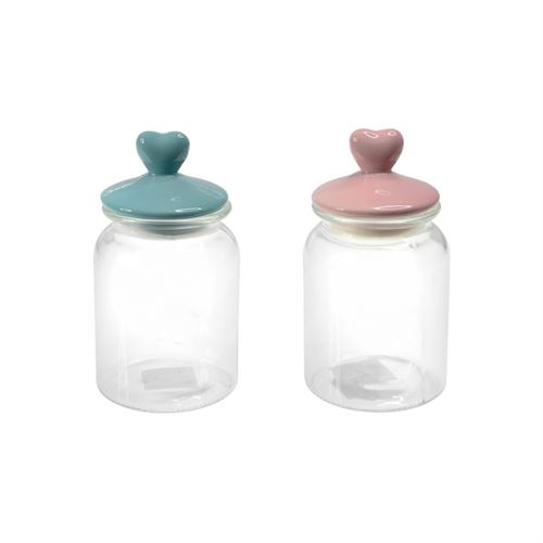 65902 FRASCO DE VIDRO LID POINT CORES SORT. 1L