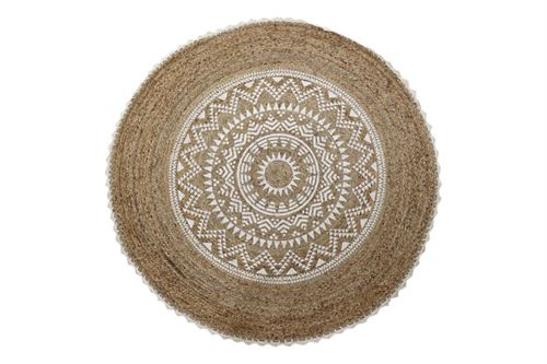 TX-194821 TAPETE RAFIA ALGOD O 150X150X0,75 2000 GSM MANDALA