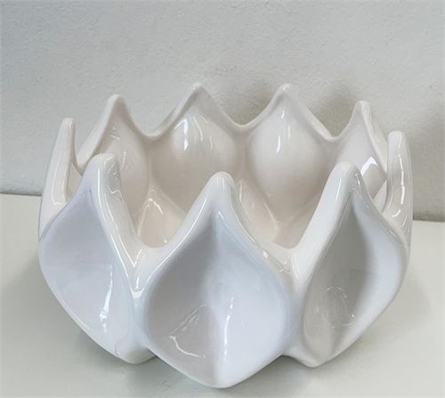 TAÇA CERAMICA BRANCO 15X25CM