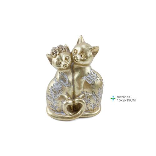 GR-76739 GATO RESINA 15x9x19cm
