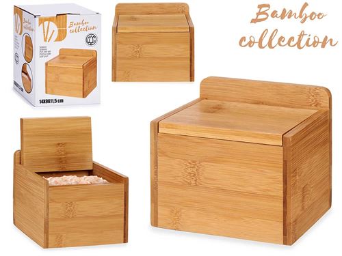 81338 SALEIRO TAMPA BAMBU 14 x 9 x 11,5 cm.