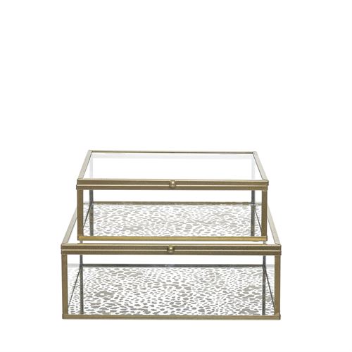 32854 CONJUNTO 2 CAIXAS METAL VIDRO C 23,00 L 18,00 A 8,00