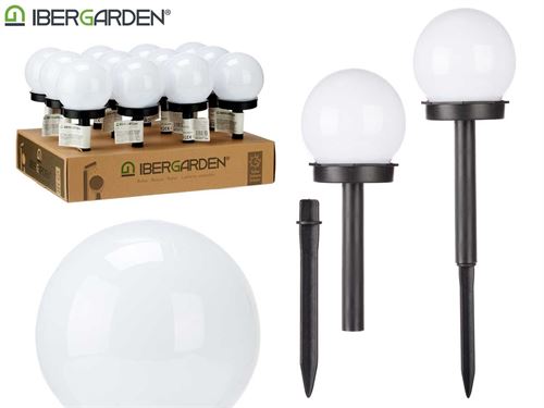16656 LAMPADA SOLAR BOLA LUZ BLANCA 10 CM