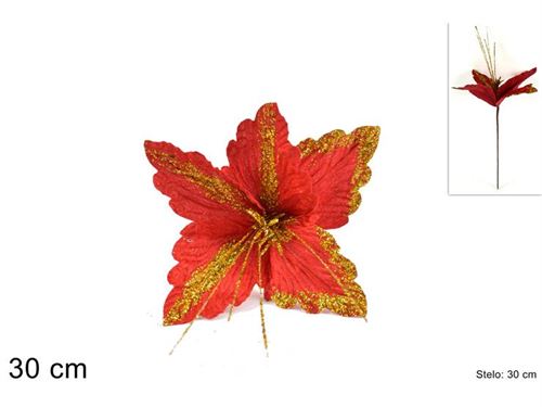 144184 FLOR VERMELHO NATAL 45CM