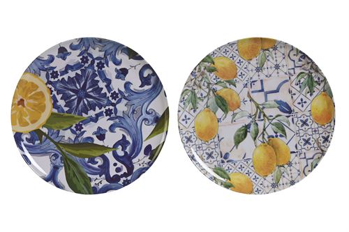 PC-211983 PRATO MELAMINA 28X28X1CM AZULEJOS 2 MOD.