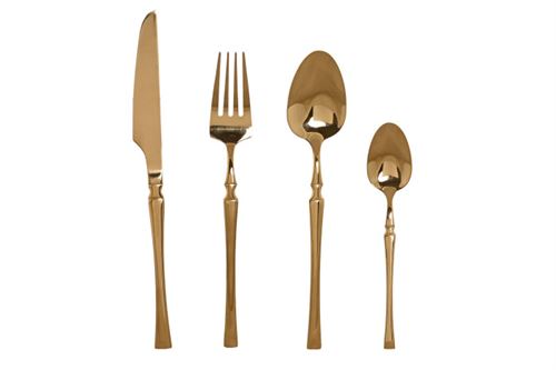 PC-211464 TALHERES SET16 INOX 3MM DOURADO