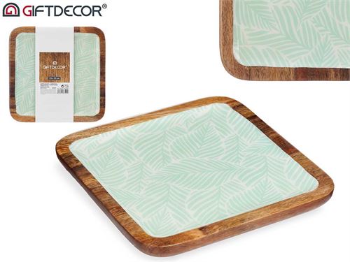83500 CENTRO MESA QUADRADO FOLHAS 25,4 x 25,4 x 2,54 cm.
