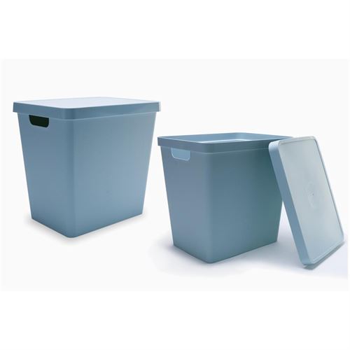 CAIXA AZUL C/TAMPA PLASTICO 26L 27,7X37X35,6CM