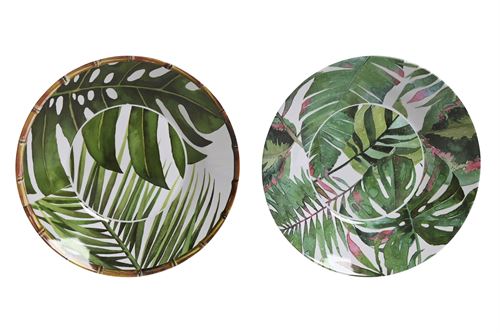 PC-211991 PRATO MELAMINA 23X23X3,6CM FOLHAS 2 MOD.