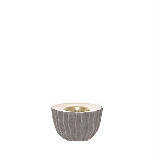 28492 CASTIÇAL CERAMICA GOLDEN NATURE