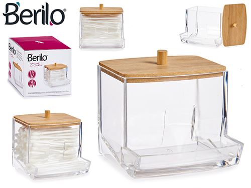 89482 CAIXA ACRILICA PARA COTONETES 9 x 6,5 x 8 cm.