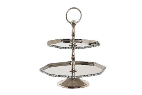 BD-205277 CENTRO DE MESA DE ALUMÍNIO ACRÍLICO 23X23X22 PRATA