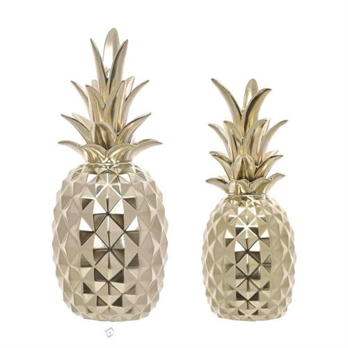 ANANAS CERAMICA DOURADO C 18,50 L 18,50 A 48,00