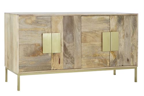 MB-185837 MOVEL BUFFE MADEIRA METAL 147X43X75
