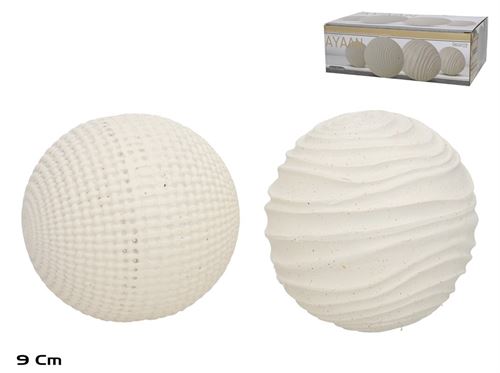 397450 BOLA DECORAÇÃO AYAAN 2 SURT DIA 9 CM RESINA