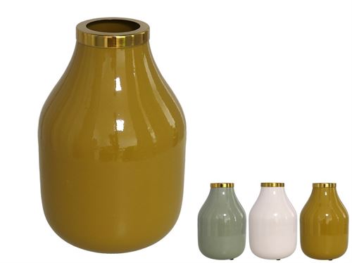 139845 JARRA METAL ROSA 23CM