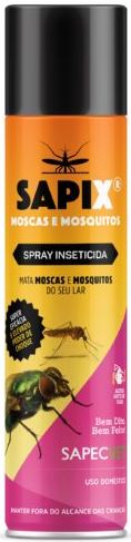 INSECTICIDA SAPIX SPRAY MOSCAS E MOSQUITOS 400ML