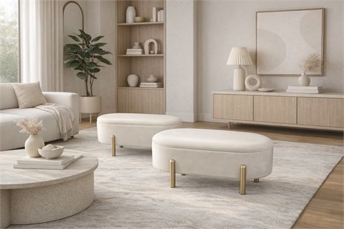 135934764 BANQUETA BEJE C/ARRUMAÇAO CJ.2 110X59X45-90X49X37CM