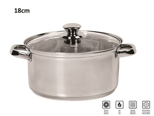 16689/DO-18 PANELA INOX C/TAMPA