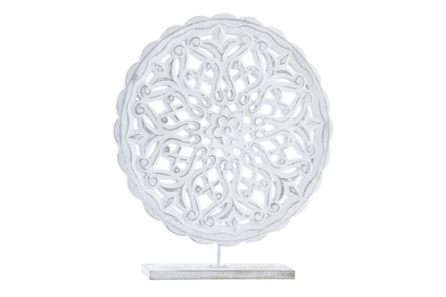 FD-195124 DECORAÇÃO MDF 40X7X45 MANDALA DECAPÉ BRANCO
