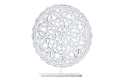 DECORAÇÃO MDF 40X7X45CM MANDALA DECAPÉ BRANCO