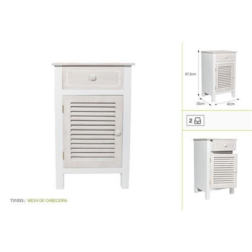 P070193453 MESA CABECEIRA T31033-BRANCO 42X33X67.5CM