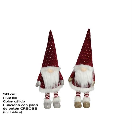 74464 PAPAI NOEL 1 LIDEROU O VERMELHO 2STD 24X16X58CM