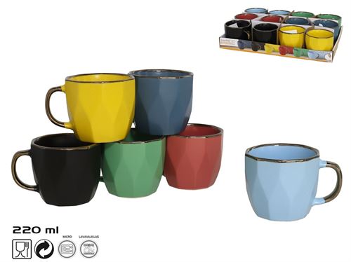 46211 CANECA 220ML AMBERES SORTIDOS GRES