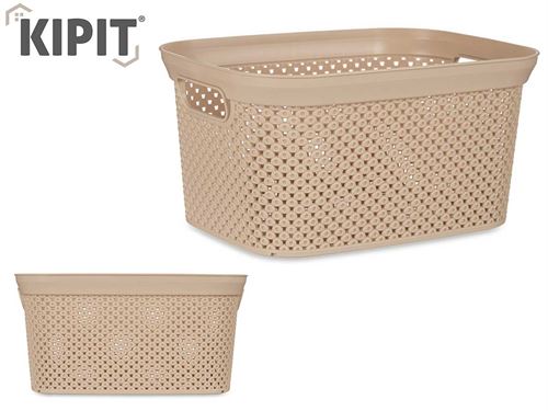 86624 CESTO ORGANIZADOR PLASTICO 5L BEJE