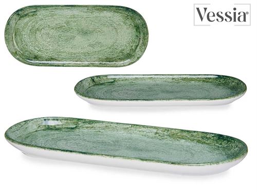 TRAVESSA OVAL VERDE 15 x 34,5 x 2,5 cm