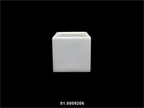 VASO QUAD CERAMICA BRANCO 9,5X9,5X9,50CM